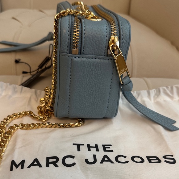Marc Jacobs Stone Blue Crossbody Bag with Gold Chain - The Snapshot - Picture 5 of 7